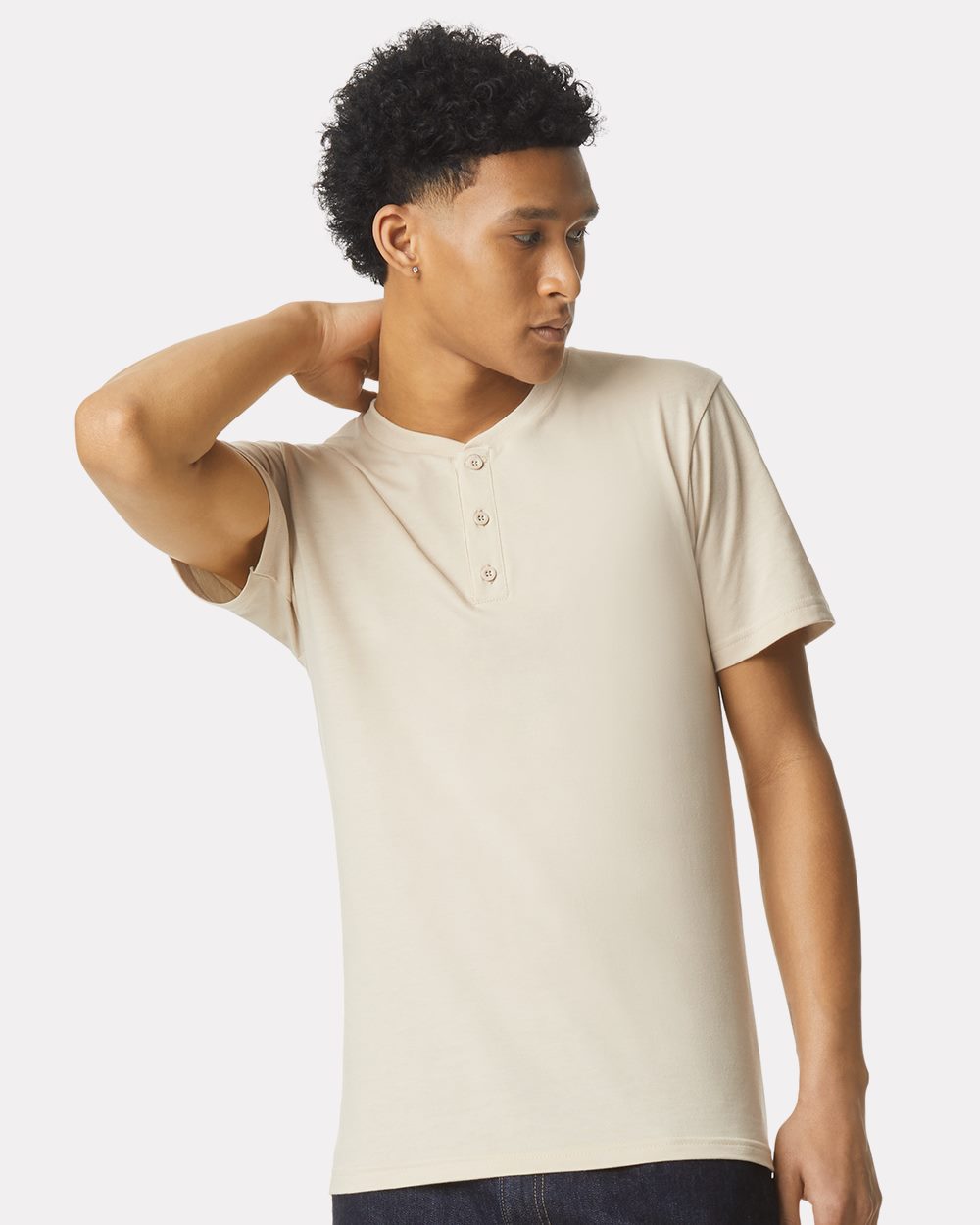 American Apparel 2004CVC Unisex CVC Henley Tee-0