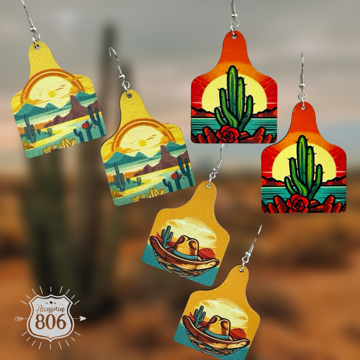 Western Scene Earrings