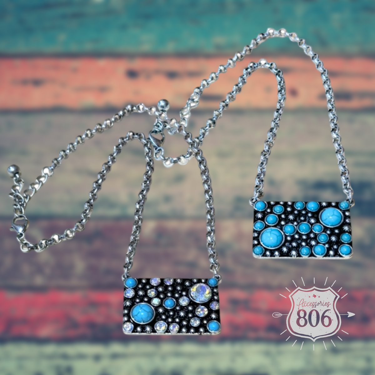 Burnished Western Rectangle Necklace