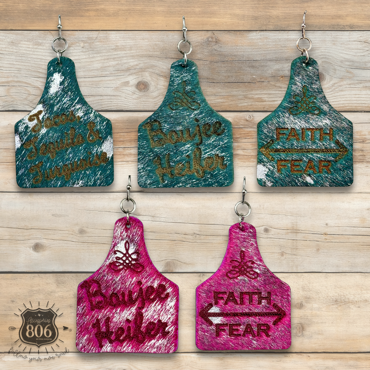 Western Ear-Tag Statement Earrings